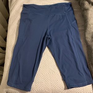 EUC Navy Tangerine Capri leggings Sz XXL